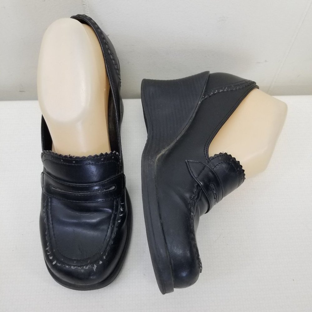 No Boundaries 7.5 Black Shoes Wedge Chunky 90s‎ Y2K Cosplay School Girl